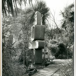 Photograph from the Hepworth estate showing Family of Man in Barbara Hepworth’s garden, St. Ives