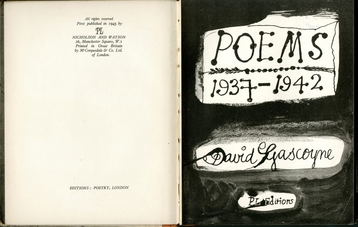 Pears’s copy of David Gascoyne, Poems, 1937-1943
