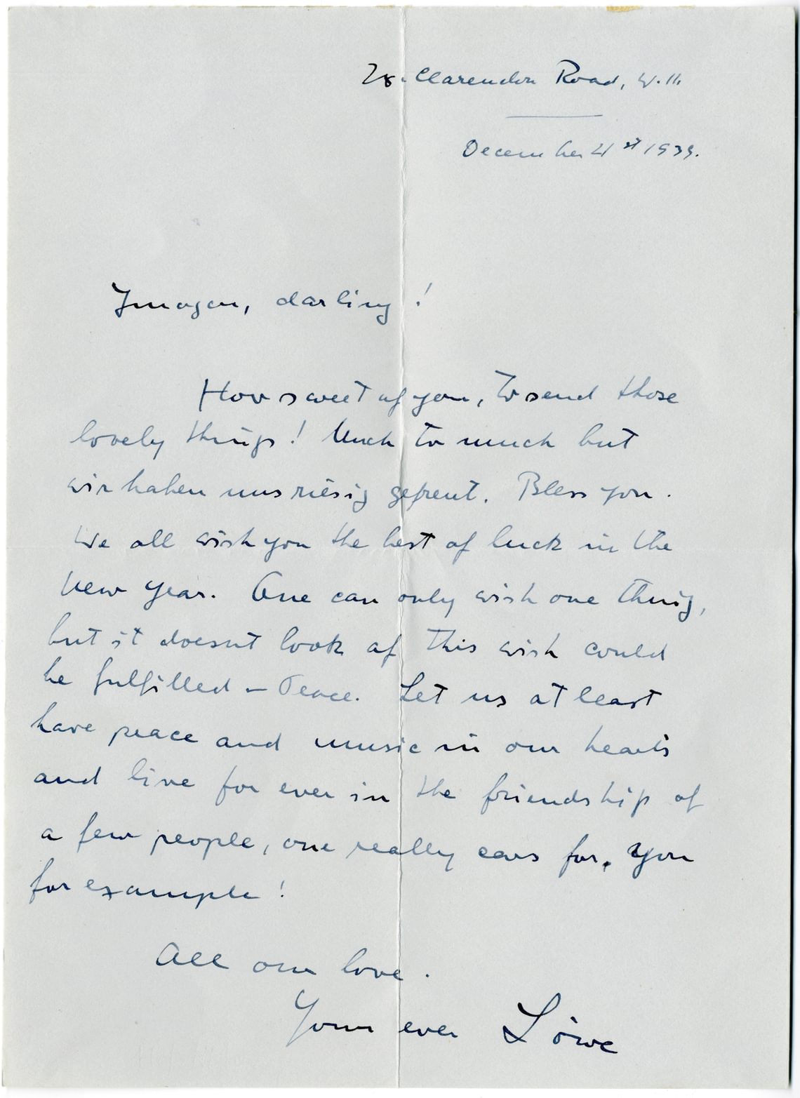 Letter from Rauter to Holst.