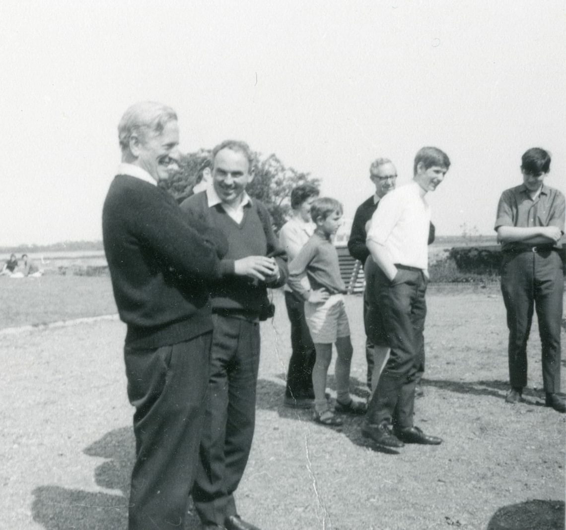 Pears with Burgess and Wandsworth boys at Snape, 1969