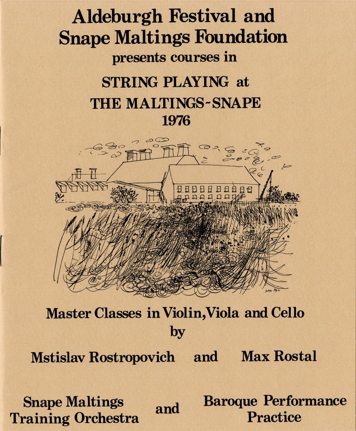 Leaflet advertising 1976 string courses