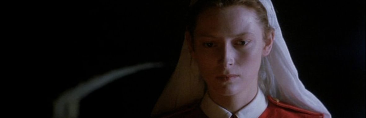 Tilda Swinton in Derek Jarman's War Requiem, 1989