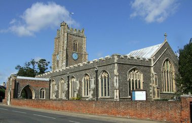 Large church by the side of a road