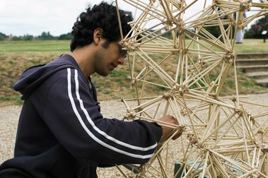 A Hesse student making art in the Aldeburgh Festival