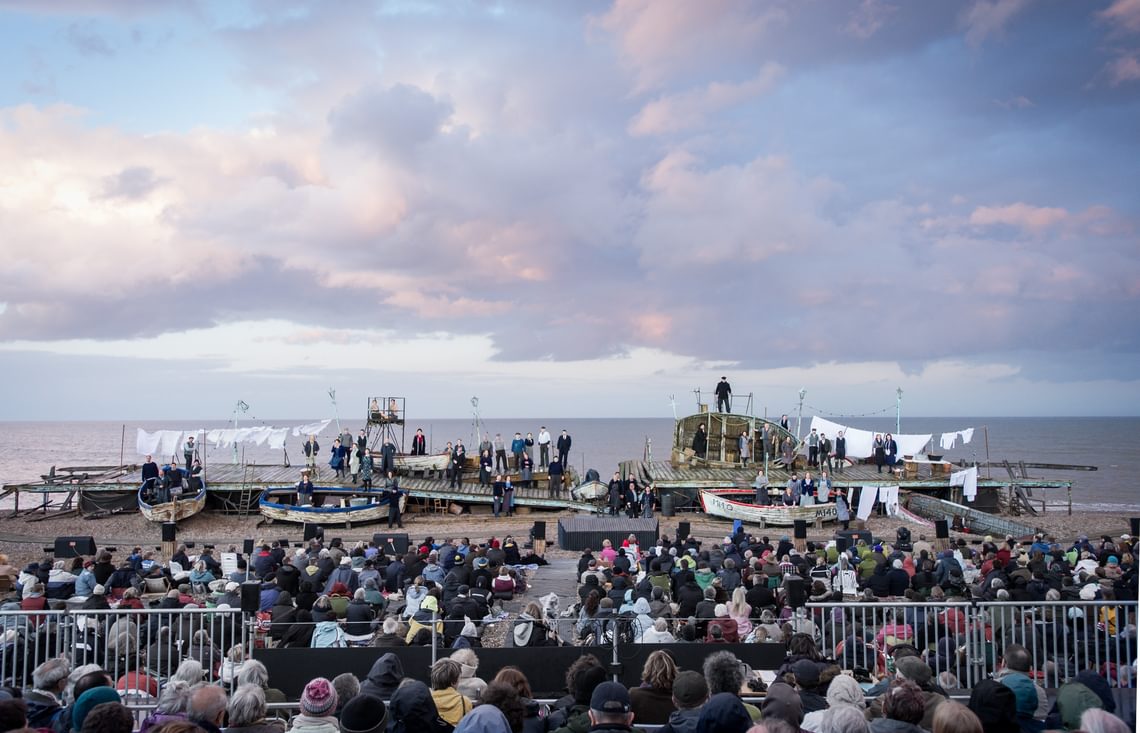 Dress rehearsal for Grimes on the Beach, Aldeburgh Festival