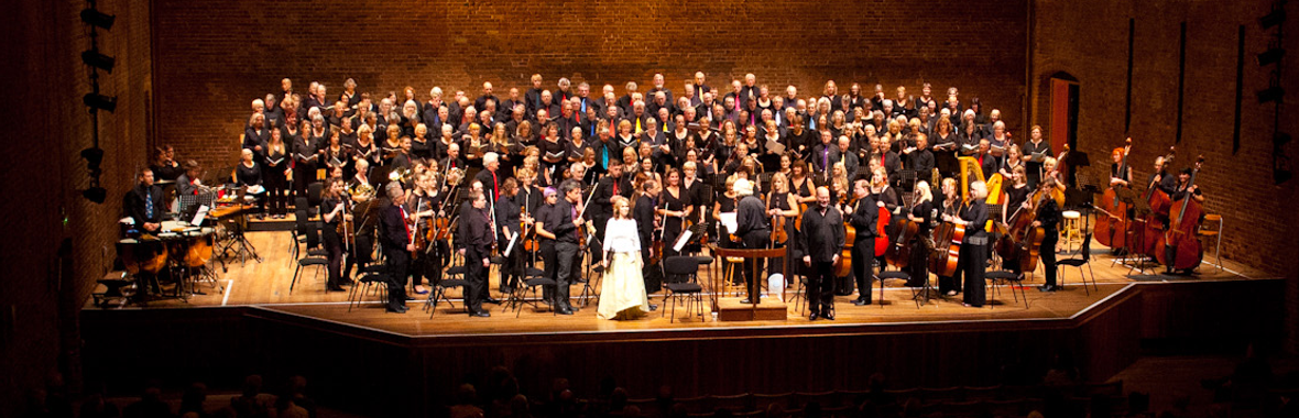 Trianon music group on stage in a concert hall