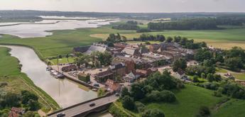 Aerial photo of Snape Maltings