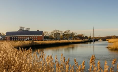 Snape Maltings and the river Alde