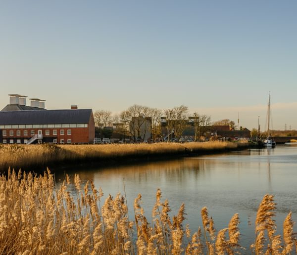 Snape Maltings and the river Alde