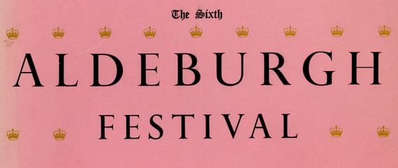 Pink programme book with old-fashioned text and lines of small gold stars in the background