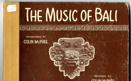 A brown record cover saying 'The Music of Bali'