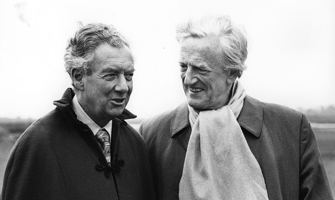 An old photograph of Benjamin Britten and Peter Pears